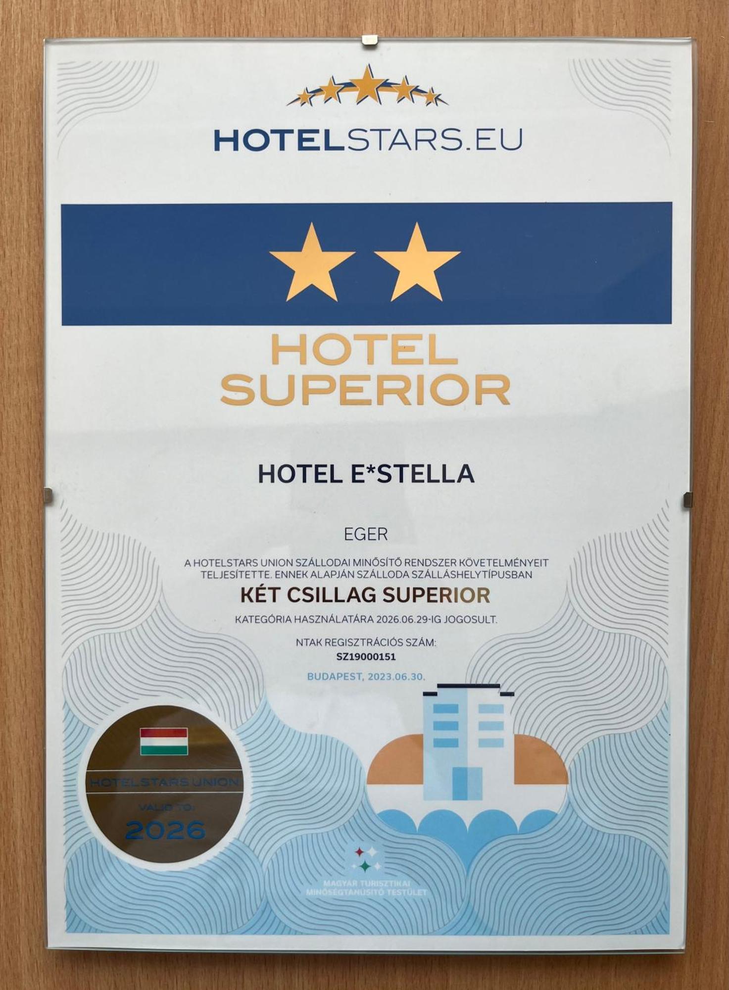 Hotel Estella Superior Eger Extérieur photo